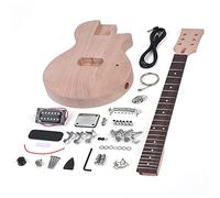 Electric Guitar Kits For LP Style Unfinished DIY Electric Guitar Kit Mahogany Body & Neck Rosewood Fingerboard Single Dual-coil Pickup