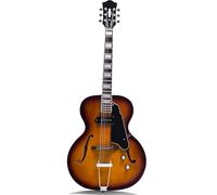 Electric Guitar Kits Jazz Electric Guitar Hollow Body Chrome Hardware With P90 Pickup Vintage Sunburst(Brown)