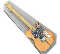 Electric Guitar Kits Orange Double Sided Tiger Grain Sandwich Solid Wood Body Professional Electric Guitar