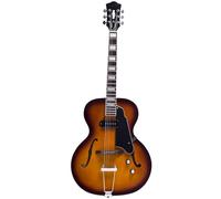Electric Guitar Kits Three Colors Optional F Type Sound Hole Jazz Electric Guitar(Brown)