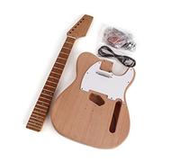 Electric Guitar Kits Unfinished Maple Neck Fretboard Mahogany Body 22 Frets For Tele Electric Guitar Kit DIY (Color : 01)