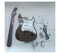 Electric Guitar Kits Zebrawood Painted Electric Guitar Body And Neck For 648mm Scale Length Fine Electric Guitar Kit