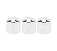 Electric Guitar Knob, Exquisite Look Guitar Knob Replacement Universal 3 Pcs Easy To Install Metal for Volume Regulation(silver)