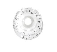Electric Guitar Knobs Potentiometers Gears Tone Volume Acrylic Material Guitar Knobs For Adult Beginners(White 1 piece)