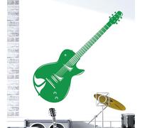 Electric Guitar Les Paul Musical Instrument - Wall Art Sticker [Large] [Cactus]
