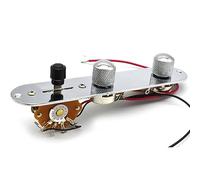 Electric Guitar Loaded Control Plate Pre-Wired 3-Way Control Plate with Wiring Harness Tone Volume Control for Tele/Telecaster Guitar Chrome