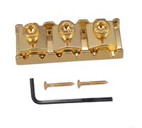 Electric Guitar Locking Nut 42mm for Floyd Rose Tremolo Bridge Replacement, Gold Metal String Lock with Screws and Wrench, 4 Pack