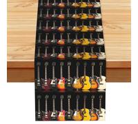 electric guitar Multi Purpose Table Runner for Home Decor, Printed Table Cloth for Kitchen Table, Countertops & Dining Area