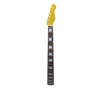 Electric Guitar Neck 21 Fret 25.5 Inch Maple Neck Rosewood Fretboard Block Inlay Gloss Yellow Bolt on Heel