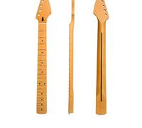 Electric Guitar Neck 22 Frets Yellow Color Paint Maple Neck With Fingerboard Inlay Dots For Electric Guitar Parts
