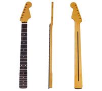 Electric Guitar Neck 6 String 22 Fret Maple Matte Yellow Belt Back Center Line Neck Suitable For ST Electric Guitar DIY Accessories