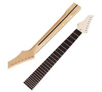 Electric Guitar Neck 6 String 24 Frets Sharp Horned Handle Maple Matte Neck For ST Electric Guitar DIY Modified(White)