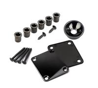 Electric Guitar Neck Plate Round Guitar Neck Joint 4 Holes Metal Metal Back Mounting Plate Part With Screws Guitar Reinforcement Plate Set