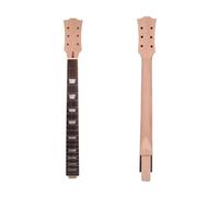 Electric Guitar Neck Replacement Head 22 Fret Rosewood Fretboard Trapezoid Inlay Set In Style 24.75 Inch Unfinished