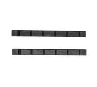 Electric Guitar Nut Bone 6 String Pre Slotted Guitar Nut Replacement for Strat Style Electric Guitars 2Pcs Set Premium Quality Enhances Tone and Clarity Easy Installation (Black)