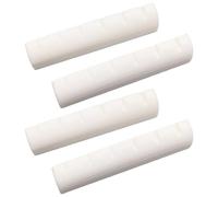 Electric Guitar Nut for 6 String 4Pcs Guitar Nut Electric Parts 43mm Pre-Slotted Flat Bottom Compatible with Guitars(White)