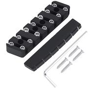 Electric Guitar Nut for 7/8 String Headless Guitars, Black Plated Brass Lock Nut with Camel Bone, Compact Guitar String Nut for Easy Installation and Tuning Stability (7-string GA888)