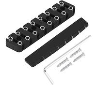 Electric Guitar Nut Set for 7/8 String Headless Guitars, Brass Lock Nut and Camel Bone String Nut with Hex Wrench, Compact Guitar Accessories for Musicians (8-string GA889)