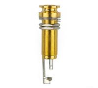 Electric Guitar Output Jack 6.35mm 1/4 Inch Stereo Socket for Replacement, Compatible with Electric Guitar and Bass, Metal Bu(GOLD)