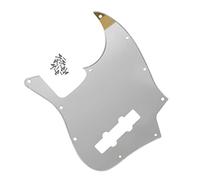Electric Guitar Parts 10 Hole Guitar Bass Pickguard Scratch Plate Without Truss Rod Hole Style & Screws For 4 String Bass Electric Guitar Pickguard (Color : Silver Mirror)