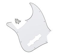 Electric Guitar Parts 10 Hole Guitar Bass Pickguard Scratch Plate Without Truss Rod Hole Style & Screws For 4 String Bass Electric Guitar Pickguard (Color : Wh 3ply)