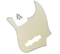 Electric Guitar Parts 10 Hole Guitar Bass Pickguard Scratch Plate Without Truss Rod Hole Style & Screws For 4 String Bass Electric Guitar Pickguard (Color : Cream 3ply)