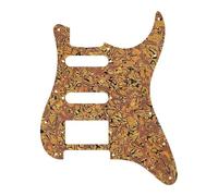 Electric Guitar Parts 11 Holes HSS Humbucker Guitar Pickguard Plate No Volume Hole(Orange)