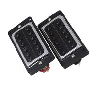 electric guitar parts 2xPlastic Frame Black Round Screw Electric Guitar Humbucker Pickup With L Wrench