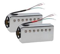 electric guitar parts 7 String LP Guitar Brass Cover Humbucker Slotted Screw Coil Splitting Pickup For Electric Guitar Black/Gold/Chrome(1Set Chrome)