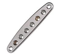 Electric Guitar Parts Bridge String Thru Body Ferrules Bushing Plate Silver