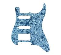 Electric Guitar Parts - For Fd /St11 Holes HSS Humbucker Guitar Pickguard Plate No Volume Hole(3Ply)
