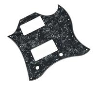 Electric Guitar Parts For For SG Standard Full Face Guitar Pickguard Scratch Plate Black 3 Ply with Screws Electric Guitar Pickguard