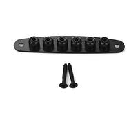 Electric Guitar Parts Metal Bridge String Through Body Ferrules Bushing Plate for Guitar Replacement With Guitar Accessories, Guitar Repair Parts (Black)