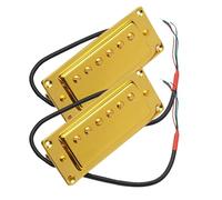 Electric Guitar Parts Mini 68X29MM 6 Hole Electric Guitar Humbucker Pickup For LP Guitar Gold (Neck And Bridge Are Universal)(2PC)