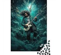 Electric Guitar Performance in Clouds 1000-Piece Puzzle for Adults, 38x26cm/1000pcs; for A Quiet Evening Project at Home; Smooth White Card with Reduced Dust