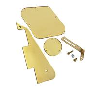 Electric Guitar Pickguard 1 Set of Guitar Pickguard Control Converter Cavity Cover and Bracket & Screws for Guitar Parts (Color : Gold Mirror)