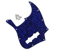 Electric Guitar Pickguard 10 Hole Guitar Bass Pickguard Scratch Plate Without Truss Rod Hole Style & Screws For 4 String Bass (Color : Blue 4ply)