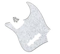 Electric Guitar Pickguard 10 Hole Guitar Bass Pickguard Scratch Plate Without Truss Rod Hole Style & Screws For 4 String Bass (Color : Wh 4ply)