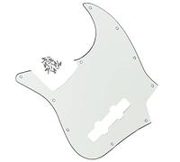 Electric Guitar Pickguard 10 Hole Guitar Bass Pickguard Scratch Plate Without Truss Rod Hole Style & Screws For 4 String Bass (Color : Ivory 3ply)