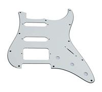 Electric Guitar Pickguard 11 Hole Mirror Surface, 1.7mm Thickness, Replacement for FD Style Guitars - High - Quality Craftsmanship, Smooth Edges, Durable and Decorative (white)
