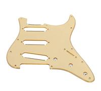 Electric Guitar Pickguard 11 Hole Mirror Surface, 1.7mm Thickness, Replacement for FD Style Guitars - High - Quality Craftsmanship, Smooth Edges, Durable and Decorative (Gold)