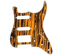 Electric Guitar Pickguard, 3 Layers Aluminum Shielding, PVC ABS Material, SSH Style, 284x225mm, Professional Scratch Protection for Electric Guitars (GSSH50 yellow black)