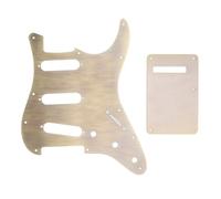 Electric Guitar Pickguard and Backplate, Bronze Metal SSS Pick Guard Back Plate Set for 3 Single Coil Pickup - Durable Alloy Construction, Dust and Water Protection, Stylish