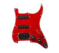 Electric Guitar Pickguard And Black SSH Loaded Prewired Scratchplate Assembly (Color : Crimson 5)