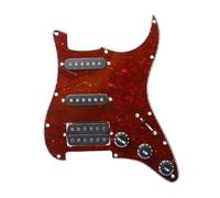 Electric Guitar Pickguard And Black SSH Loaded Prewired Scratchplate Assembly (Color : Crimson 7)
