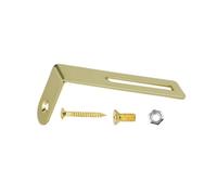 Electric Guitar Pickguard Bracket Support for Les, Metal Bridge & Neck Pickup Guard Hardware with Screws, Chrome/Black/Golden