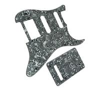 Electric Guitar Pickguard For For ST Style HSS Electric Guitar Pickguard Scratch Plate With Back Plate Kit (Color : Zebra Stripe)