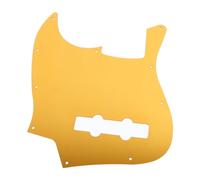 Electric Guitar Pickguard Front Pick Guard for Jazz Bass, Aluminum Alloy Scratch Plate with Precision Fit, Durable Protective Guard Plate for Electric Bass and Guitar (Orange Gold)