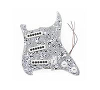 Electric Guitar Pickguard HSH SSH HH SSS Loaded Prewired Pickguard Black And White Zebra Color(1set HH Zebra)
