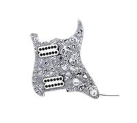 Electric Guitar Pickguard HSH SSH HH SSS Loaded Prewired Pickguard Black And White Zebra Color(1set SSS Zebra)